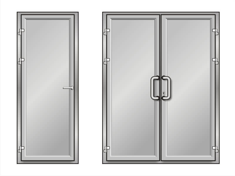 Алюминиевые входные двери REHAU